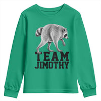 Team Jimothy Viral Seattle Raccoon Youth Sweatshirt Vintage Trash Panda Meme Graphic