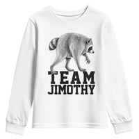 Team Jimothy Viral Seattle Raccoon Youth Sweatshirt Vintage Trash Panda Meme Graphic
