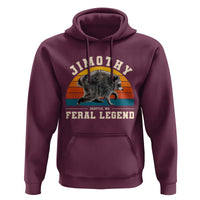Jimothy from Seattle WA Feral Legend Raccoon Hoodie Viral Trash Panda Vintage Sunset Arch Graphic