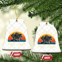 Jimothy from Seattle WA Feral Legend Raccoon Ceramic Ornament Viral Trash Panda Vintage Sunset Arch Graphic
