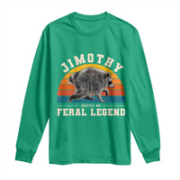 Jimothy from Seattle WA Feral Legend Raccoon Long Sleeve Shirt Viral Trash Panda Vintage Sunset Arch Graphic