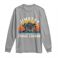 Jimothy from Seattle WA Feral Legend Raccoon Long Sleeve Shirt Viral Trash Panda Vintage Sunset Arch Graphic