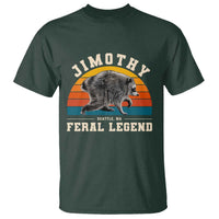 Jimothy from Seattle WA Feral Legend Raccoon T Shirt Viral Trash Panda Vintage Sunset Arch Graphic