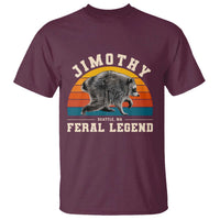 Jimothy from Seattle WA Feral Legend Raccoon T Shirt Viral Trash Panda Vintage Sunset Arch Graphic