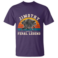 Jimothy from Seattle WA Feral Legend Raccoon T Shirt Viral Trash Panda Vintage Sunset Arch Graphic