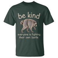 Jimothy the Raccoon Short Spine Inspirational T Shirt Be Kind Everyone Is Fighting Their Own Battle Seattle Trash Panda Legend