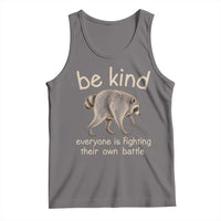 Jimothy the Raccoon Short Spine Inspirational Tank Top Be Kind Everyone Is Fighting Their Own Battle Seattle Trash Panda Legend