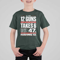 Funny 2A Math Word Problem Pro Gun Rights T Shirt For Kid 47 Guns Left Because I Lied About Having 12