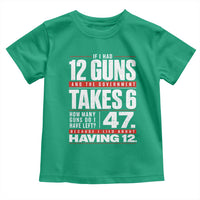 Funny 2A Math Word Problem Pro Gun Rights Toddler T Shirt 47 Guns Left Because I Lied About Having 12