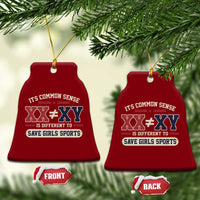 Save Girls Sports XX Does Not Equal XY Ceramic Ornament Biological Science Vintage Varsity Athletic Graphic