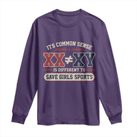 Save Girls Sports XX Does Not Equal XY Long Sleeve Shirt Biological Science Vintage Varsity Athletic Graphic