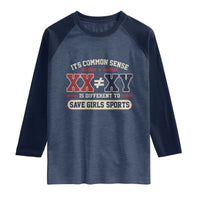 Save Girls Sports XX Does Not Equal XY Raglan Shirt Biological Science Vintage Varsity Athletic Graphic