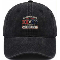 Save Girls Sports XX Does Not Equal XY Washed Cotton Baseball Cap Biological Science Vintage Varsity Athletic Graphic