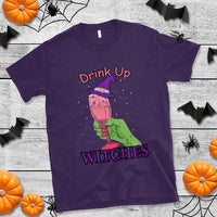 Drinking Witch T Shirt Drink Up Witches Wine Lover - Wonder Print Shop