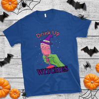 Drinking Witch T Shirt Drink Up Witches Wine Lover - Wonder Print Shop