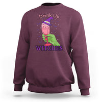 Drinking Witch Sweatshirt Drink Up Witches Wine Lover - Wonder Print Shop