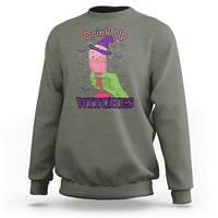 Drinking Witch Sweatshirt Drink Up Witches Wine Lover - Wonder Print Shop