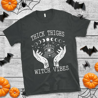 Thick Thighs Witch Vibes Celestial Witchcraft Moon Phases T Shirt - Wonder Print Shop