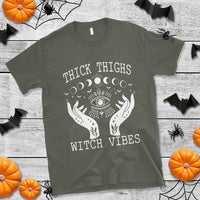 Thick Thighs Witch Vibes Celestial Witchcraft Moon Phases T Shirt - Wonder Print Shop