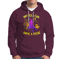 Halloween Witch Hoodie Why Yes I Can Drive A Stick - Wonder Print Shop