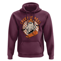 Halloween Skating Boo Sheet Hoodie Creep It Real Ghost Fall Season Retro Vintage - Wonder Print Shop