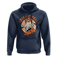 Halloween Skating Boo Sheet Hoodie Creep It Real Ghost Fall Season Retro Vintage - Wonder Print Shop