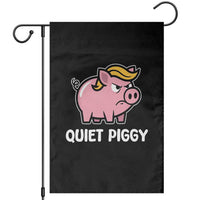 Quiet Piggy Funny Blonde Pig Garden Flag Political Satire Humor Free Speech Cute Cartoon - Wonder Print Shop