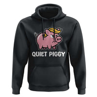 Quiet Piggy Funny Blonde Pig Hoodie Political Satire Humor Free Speech Cute Cartoon - Wonder Print Shop