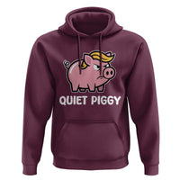 Quiet Piggy Funny Blonde Pig Hoodie Political Satire Humor Free Speech Cute Cartoon - Wonder Print Shop