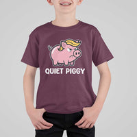 Quiet Piggy Funny Blonde Pig T Shirt For Kid Political Satire Humor Free Speech Cute Cartoon - Wonder Print Shop