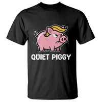 Quiet Piggy Funny Blonde Pig T Shirt Political Satire Humor Free Speech Cute Cartoon - Wonder Print Shop