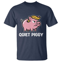 Quiet Piggy Funny Blonde Pig T Shirt Political Satire Humor Free Speech Cute Cartoon - Wonder Print Shop