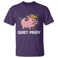 Quiet Piggy Funny Blonde Pig T Shirt Political Satire Humor Free Speech Cute Cartoon - Wonder Print Shop