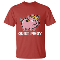 Quiet Piggy Funny Blonde Pig T Shirt Political Satire Humor Free Speech Cute Cartoon - Wonder Print Shop