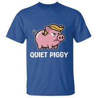 Quiet Piggy Funny Blonde Pig T Shirt Political Satire Humor Free Speech Cute Cartoon - Wonder Print Shop