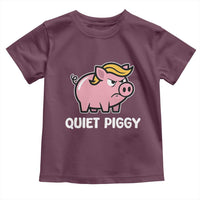 Quiet Piggy Funny Blonde Pig Toddler T Shirt Political Satire Humor Free Speech Cute Cartoon - Wonder Print Shop