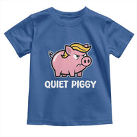 Quiet Piggy Funny Blonde Pig Toddler T Shirt Political Satire Humor Free Speech Cute Cartoon - Wonder Print Shop