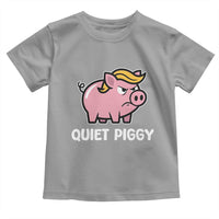 Quiet Piggy Funny Blonde Pig Toddler T Shirt Political Satire Humor Free Speech Cute Cartoon - Wonder Print Shop