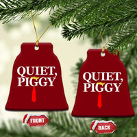Quiet Piggy Funny Blonde Ceramic Ornament Political Satire Humor Free Speech - Wonder Print Shop