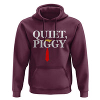 Quiet Piggy Funny Blonde Hoodie Political Satire Humor Free Speech - Wonder Print Shop