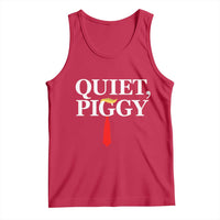 Quiet Piggy Funny Blonde Tank Top Political Satire Humor Free Speech - Wonder Print Shop