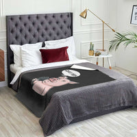 Quiet Piggy Funny Sarcastic Pig Throw Blanket Political Satire Humor Free Speech - Wonder Print Shop