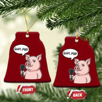 Quiet Piggy Funny Sarcastic Pig Ceramic Ornament Political Satire Humor Free Speech - Wonder Print Shop