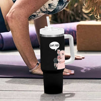 Quiet Piggy Funny Sarcastic Pig Tumbler With Handle Political Satire Humor Free Speech - Wonder Print Shop