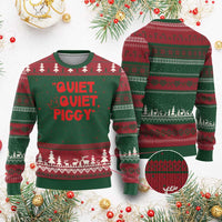 Quiet Quiet Piggy Ugly Christmas Sweater Funny Political Satire Free Speech - Wonder Print Shop