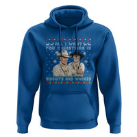 Funny Western Christmas Cowboy Humor Hoodie All I Want for Christmas Is Biscuits and Whores - Wonder Print Shop