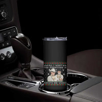 Funny Western Christmas Cowboy Humor Skinny Tumbler All I Want for Christmas Is Biscuits and Whores - Wonder Print Shop