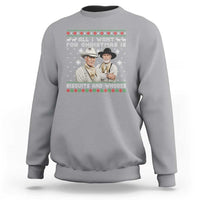 Funny Western Christmas Cowboy Humor Sweatshirt All I Want for Christmas Is Biscuits and Whores - Wonder Print Shop
