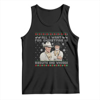 Funny Western Christmas Cowboy Humor Tank Top All I Want for Christmas Is Biscuits and Whores - Wonder Print Shop
