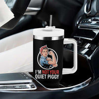 I’m Not Your Quiet Piggy Tumbler With Handle Feminist Rosie the Riveter - Wonder Print Shop